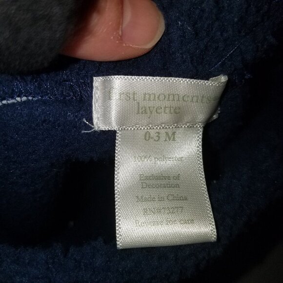 My Beary First Christmas Baby 2-Pc Footie Outfit Size 0-3 Months Blue Bear Feet - Picture 7 of 8